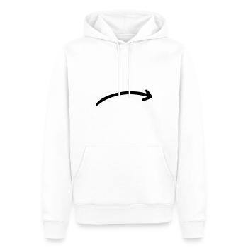 Flèche dessin croquis noir - Sweat à capuche Premium bio Homme - blanc - Devant - Nico (187cm)