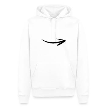 Pfeil Zeichnung Skizze schwarz - Männer Premium Bio Hoodie - Weiß - Vorne - Nico (187cm)