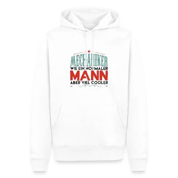 mechaniker - mechaniker aber viel cooler ! - Männer Premium Bio Hoodie - Weiß - Vorne - Nico (187cm)