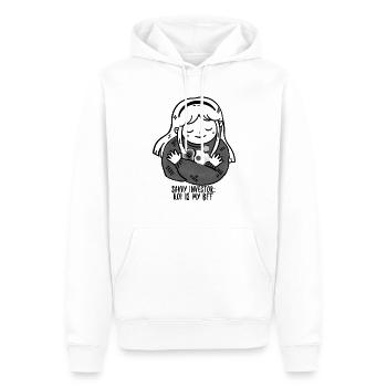 Cleverer Investor: ROI ist mein BFF - Männer Premium Bio Hoodie - Weiß - Vorne - Nico (187cm)