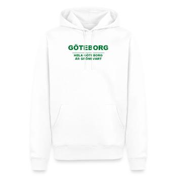 Göteborg – ganz Göteborg ist grün-schwarz - Männer Premium Bio Hoodie - Weiß - Vorne - Nico (187cm)