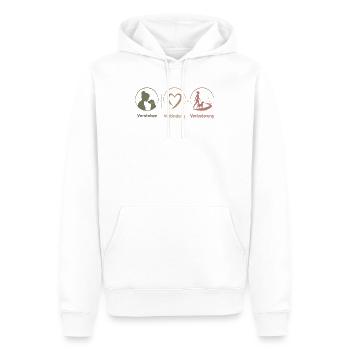 Verstehen Verbindung Veränderung Trio - Männer Premium Bio Hoodie - Weiß - Vorne - Nico (187cm)