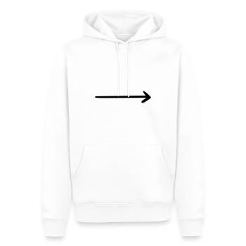 Arrow drawing sketch black - Men’s Premium Organic Hoodie - white - Front - Nico (187cm)
