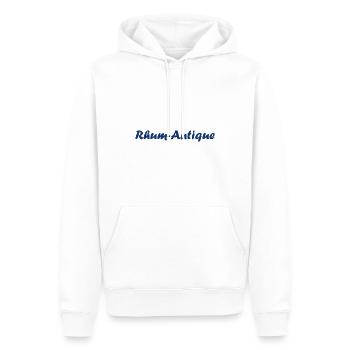 Rhum antique - Sweat à capuche Premium bio Homme - blanc - Devant - Nico (187cm)