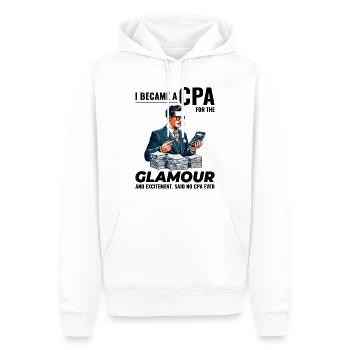 Chroniques de l’ACP : le glamour et l’excitation dévoilés - Sweat à capuche Premium bio Homme - blanc - Devant - Nico (187cm)