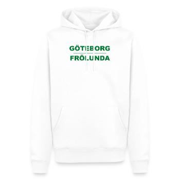 Göteborg Frölunda – Design vert-noir - Sweat à capuche Premium bio Homme - blanc - Devant - Nico (187cm)