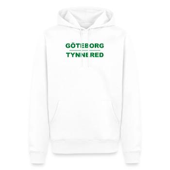 Göteborg Tynnered – Design vert-noir - Sweat à capuche Premium bio Homme - blanc - Devant - Nico (187cm)