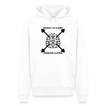 Reframe Your Brain Problem Flipper - Men’s Premium Organic Hoodie - white - Front - Nico (187cm)