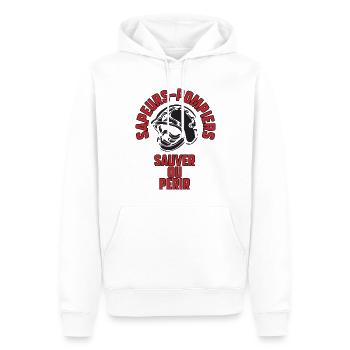 Sapeurs-pompiers sauver ou périr - Sweat à capuche Premium bio Homme - blanc - Devant - Nico (187cm)