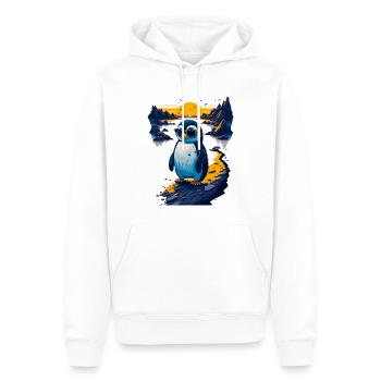 Pingouin mignon - Sweat à capuche Premium bio Homme - blanc - Devant - Nico (187cm)