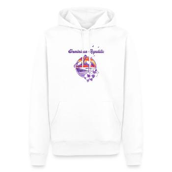 Retro-Design der Dominikanischen Republik - Männer Premium Bio Hoodie - Weiß - Vorne - Nico (187cm)