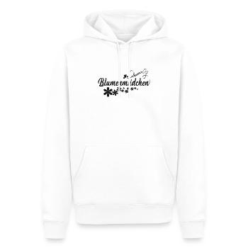 Blumenmädchen schwarze Blumen - Männer Premium Bio Hoodie - Weiß - Vorne - Nico (187cm)
