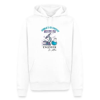 Ingénieur chimiste - Sweat à capuche Premium bio Homme - blanc - Devant - Nico (187cm)