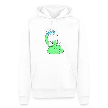 Science Bottle Chimie - Sweat à capuche Premium bio Homme - blanc - Devant - Nico (187cm)