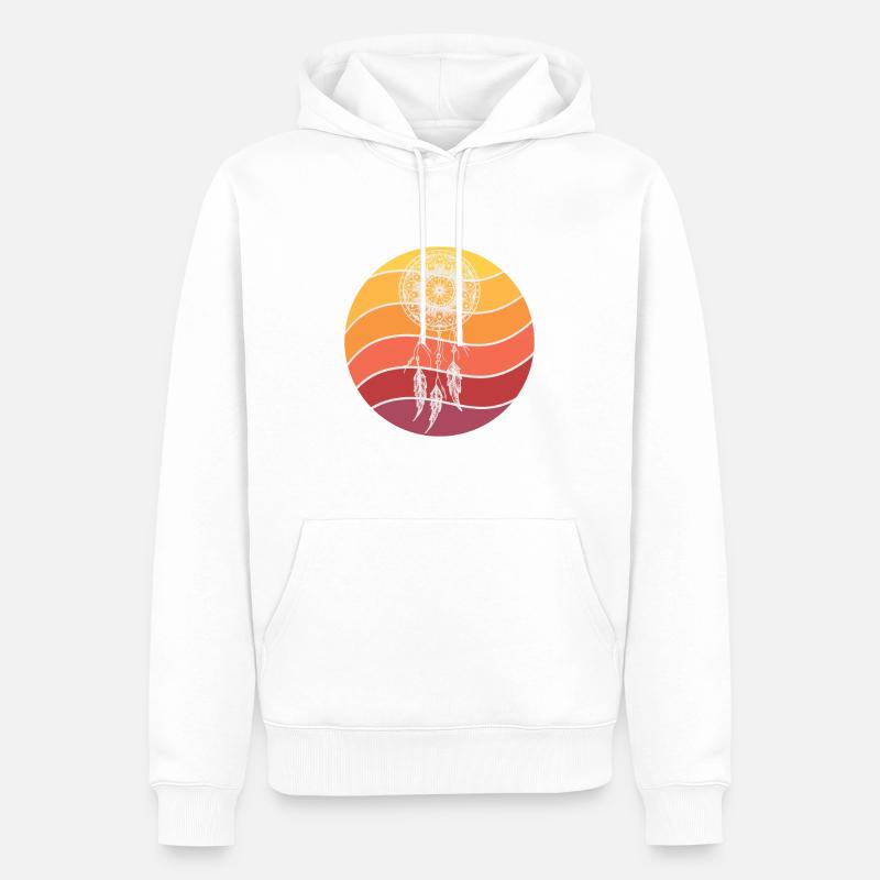 Attrape-rêves blanc - Sweat à capuche Premium bio Homme - blanc