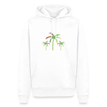 Palmen - Männer Premium Bio Hoodie - Weiß - Vorne - Nico (187cm)