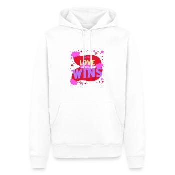 Love always Wins - Männer Premium Bio Hoodie - Weiß - Vorne - Nico (187cm)