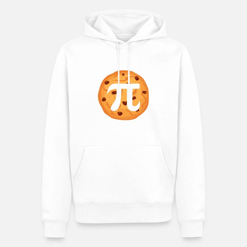 Math Pie Cookie - Sweat à capuche Premium bio Homme - blanc