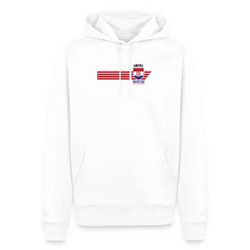 Croatia Hrvatska Patriotism Football Fan Jersey - Men’s Premium Organic Hoodie - white - Front - Nico (187cm)