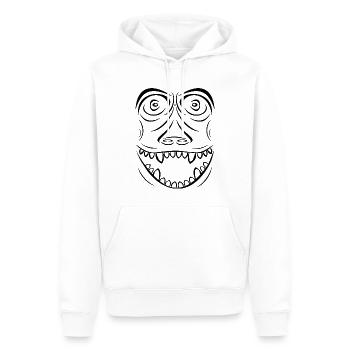 Drôle de singe voodoo style noir - Sweat à capuche Premium bio Homme - blanc - Devant - Nico (187cm)