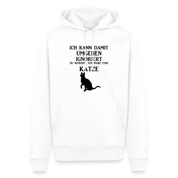 Katze Spruch Lustig Catlove - Männer Premium Bio Hoodie - Weiß - Vorne - Nico (187cm)