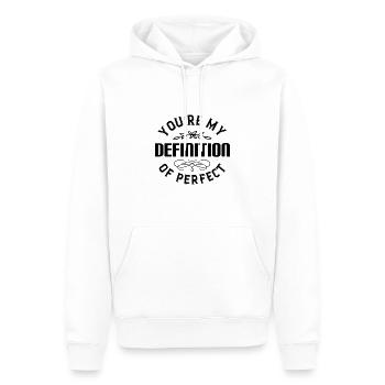 Tu es ma définition de parfait - Sweat à capuche Premium bio Homme - blanc - Devant - Nico (187cm)