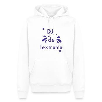 Tshirt femme DJ de l'extrême - Sweat à capuche Premium bio Homme - blanc - Devant - Nico (187cm)