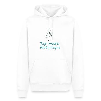 Tshirt femme Top model fantastique - Sweat à capuche Premium bio Homme - blanc - Devant - Nico (187cm)