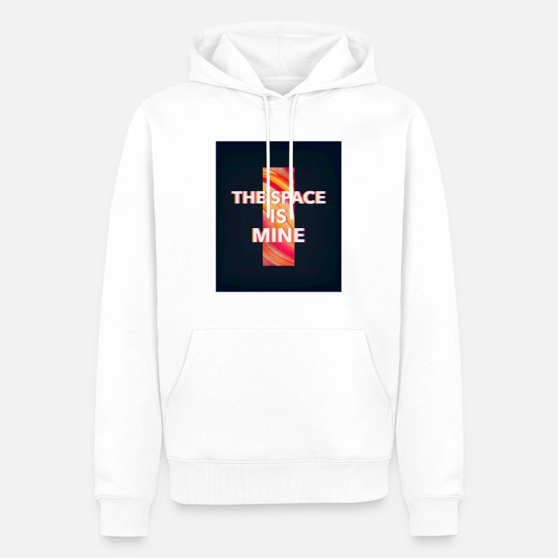 L’espace est à moi - Sweat à capuche Premium bio Homme - blanc