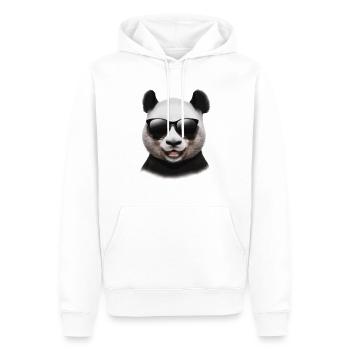 Panda avec lunettes de soleil Cadeau cool et drôle - Sweat à capuche Premium bio Homme - blanc - Devant - Nico (187cm)