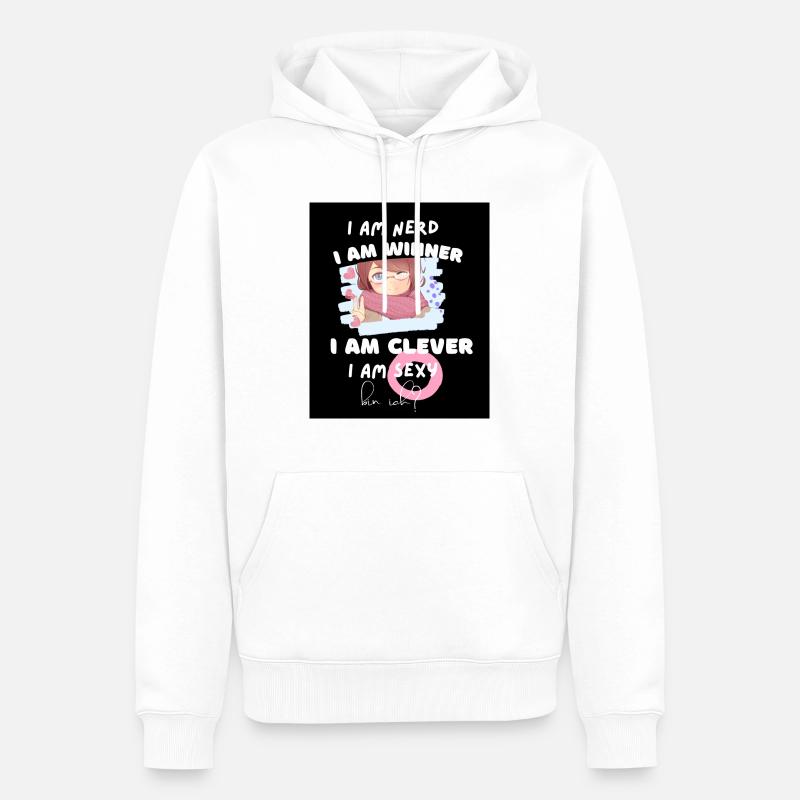 Ich bin Nerd - Männer Premium Bio Hoodie - Weiß