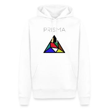 Prisma Dreieck - Männer Premium Bio Hoodie - Weiß - Vorne - Nico (187cm)