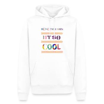 So super wenn man die coolste Freundin der Welt - Männer Premium Bio Hoodie - Weiß - Vorne - Nico (187cm)