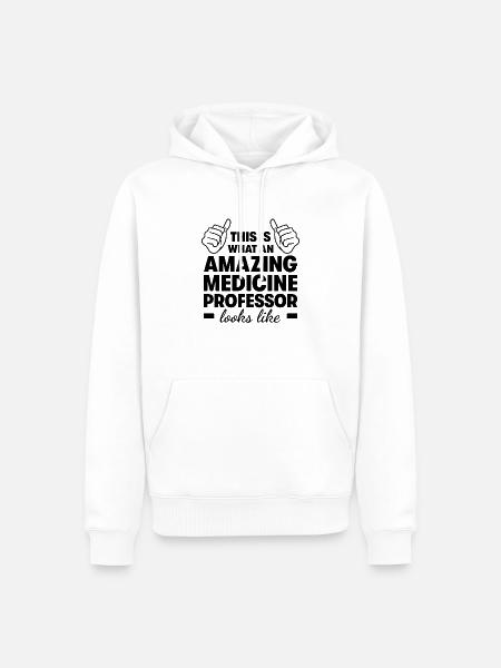 Erstaunlicher Medizinprofessor - Männer Premium Bio Hoodie - Weiß