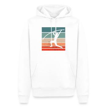 Stabhochsprung Stabhochspringen Turner Geschenk - Männer Premium Bio Hoodie - Weiß - Vorne - Nico (187cm)
