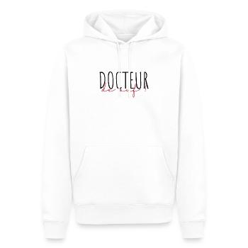 docteur , médecin , hôpital , médecine - Sweat à capuche Premium bio Homme - blanc - Devant - Nico (187cm)