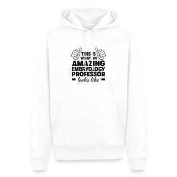 Professeur d’embryologie incroyable - Sweat à capuche Premium bio Homme - blanc - Devant - Nico (187cm)