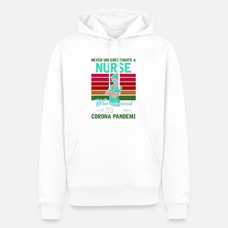 Krankenschwester - Männer Premium Bio Hoodie - Weiß