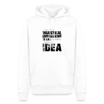 Génie industriel - Sweat à capuche Premium bio Homme - blanc - Devant - Nico (187cm)