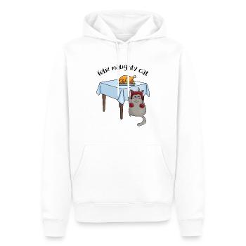 Noël drôle de chat Chat arbre de Noël Chat - Sweat à capuche Premium bio Homme - blanc - Devant - Nico (187cm)