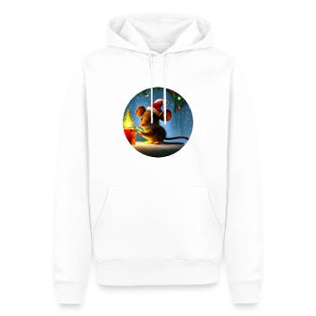 Motif de Noël - Sweat à capuche Premium bio Homme - blanc - Devant - Nico (187cm)