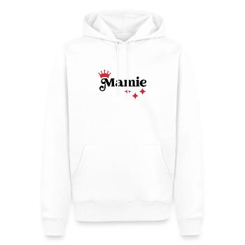 Mamie / Mamy / Grand Mere / Grand-Mère / Bébé - Sweat à capuche Premium bio Homme - blanc - Devant - Nico (187cm)