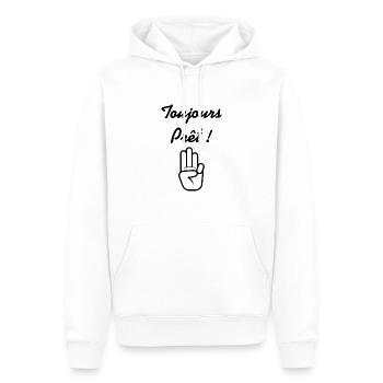 scout / scouting / scoutisme / guide - Sweat à capuche Premium bio Homme - blanc - Devant - Nico (187cm)