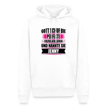 Erzgebirge Frau Namen Sachsen Jenny - Männer Premium Bio Hoodie - Weiß - Vorne - Nico (187cm)