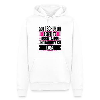 Erzgebirge Frau Namen Sachsen Lisa - Männer Premium Bio Hoodie - Weiß - Vorne - Nico (187cm)