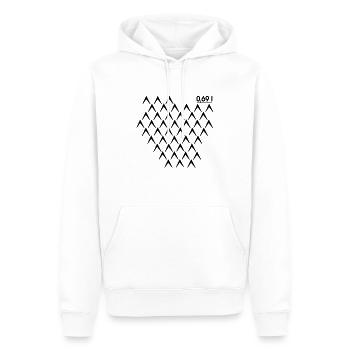 Frankfurt 069 Gerippt Abbelwoiglas Muster Äppler - Männer Premium Bio Hoodie - Weiß - Vorne - Nico (187cm)