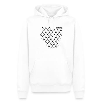 Guude Ribbed Abbelwoiglas pattern Cider Bembel - Men’s Premium Organic Hoodie - white - Front - Nico (187cm)