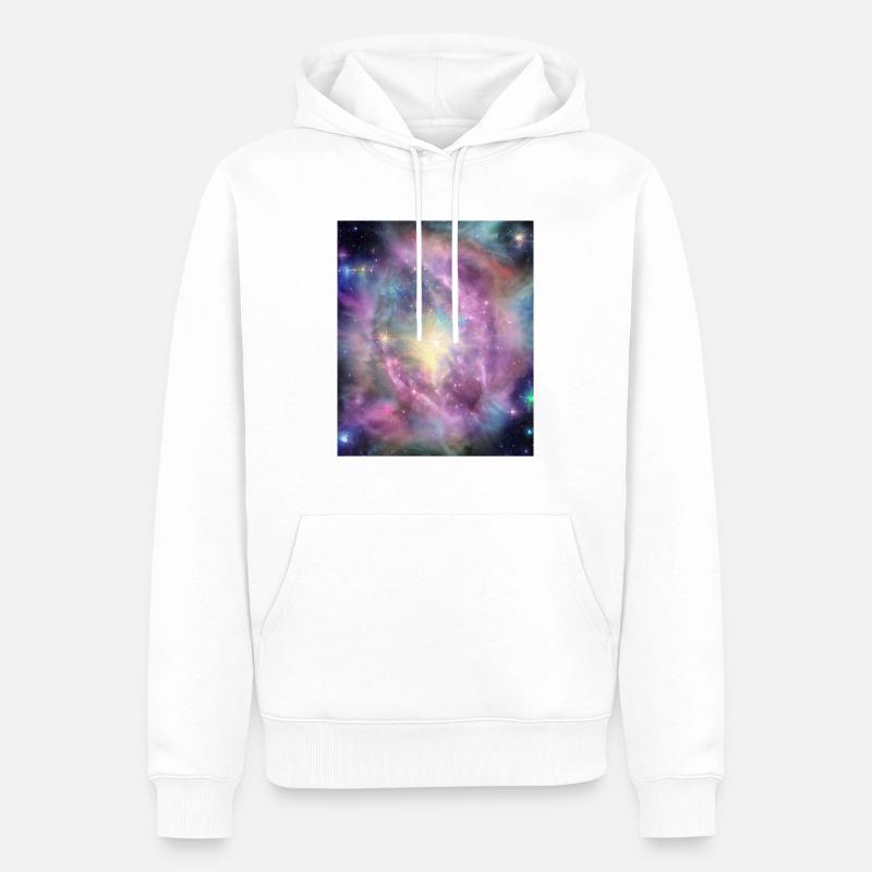 Modèle d’espace Galaxy - Sweat à capuche Premium bio Homme - blanc