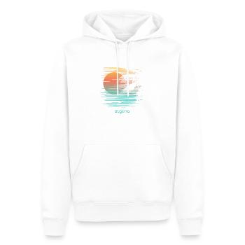 Algérie artistique Afrique Palmier Vacances - Sweat à capuche Premium bio Homme - blanc - Devant - Nico (187cm)