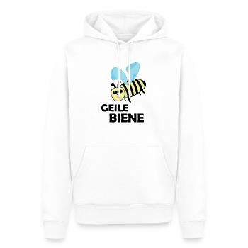 Geile Biene - Männer Premium Bio Hoodie - Weiß - Vorne - Nico (187cm)